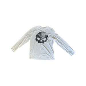 HARLEY DAVIDSON | Skull Long Sleeve Mens T-shirt | Size L
